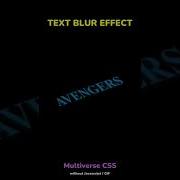 Tutorial Text Blur Effect Multiverse CSS Without Javascript Gif Tutorial Sunny Css