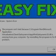 How To Fix AppVEntSubsystems64 Dll Missing In Windows