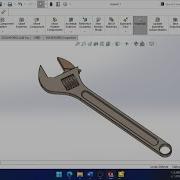 Практический урок по Solidworks 2022 Разводной ключ Cad Design Solidworks Practice Tutorial