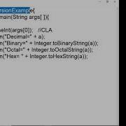 Converting Decimal To Binary Octal Hex In Java Sindhi