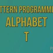 Write A Python Program To Print Alphabet Pattern T Pattern Programming Python Projects