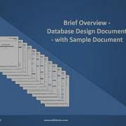 Brief Overview Database Design Document With Sample Document