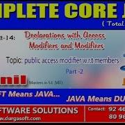 Core Java Declarations With Access Modifiers Public Access Modifier W R T Members Part 2