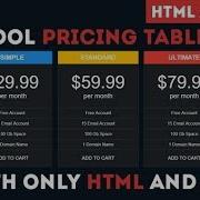 Amazing Pricing Tables With Only Html And Css