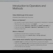 Module 0 Operators And Methods Introduction