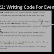 Delphi Programming Tutorial Lesson 22 Writing Code For Events