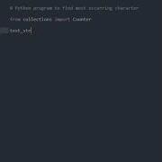 Python Program To Find Most Occurring Character In A String Shorts