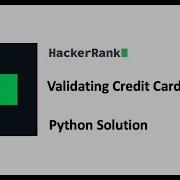 HackerRank Validating Credit Card Numbers Python Solution Python Hackerrank