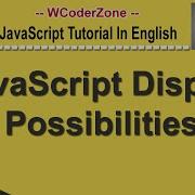 JavaScript Display Possibilities In English