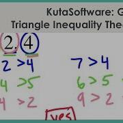 KutaSoftware Geometry Triangle Inequality Theorem Part 1