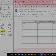 Creating A Frequency Chart Table In Google Docs