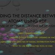 Calculating Radial Distribution Function Or Distance Between Atoms Using VMD