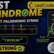 LeetCode 2108 First Palindromic String Java Solution Easy String