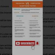 Verification VS Validation In Software Testing If You Want More Videos Comment It Below