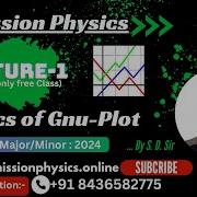 Basics Of Gnu Plot LECTURE 1 CU SEC 1 Major Minor Batch02