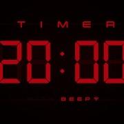 20 Minute Countdown Timer Digital RED Clock With Alerts
