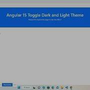 Angular 15 Toggle Dark And Light Theme Working Demo
