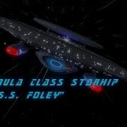 Nebula Class Starship In Warp