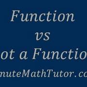 Function Vs Not A Function