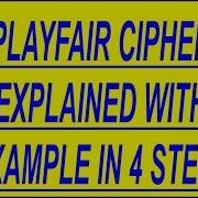 Playfair Cipher Encryption And Decryption In Playfair Cipher