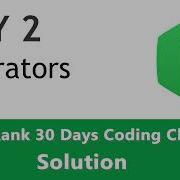 Day 2 Operators HackerRank Solution Coded In Python