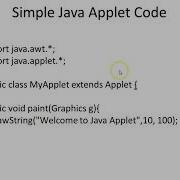 Applet Basic Concept