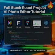 Full Stack React Project AI Photo Editor Next JS Fabric Js Tailwind ImageKit Shadcn UI