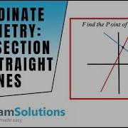 Coordinate Geometry Intersection Of 2 Straight Lines ExamSolutions