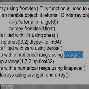 How To Create Numpy Array Numpy By Using Empty Fromiter Ones Zeros Arange And Array