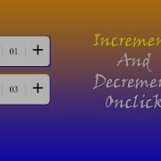 Increment Decrement Number With Button HTML CSS JavaScript