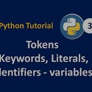 Python Tutorial Tokens Keywords Identifiers Variables Literals