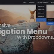 Responsive Header Navigation Menu For A Website With Dropdown Menus HTML CSS Javascript Jquery