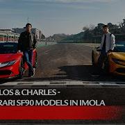 Carlos Charles Ferrari SF90 Models In Imola
