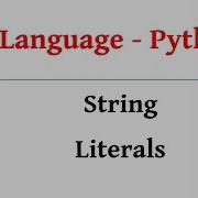 Language Tamil Python String Literals