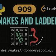 LeetCode 909 Snakes And Ladders Python Solution BFS Matrix Traversal