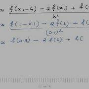 Numerical Differentiation Second Order Central Difference Numerical Computation