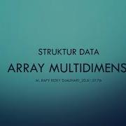 STRUKTUR DATA Ilustrasi Konsep Array Multidimensi