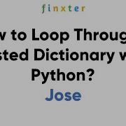 How To Loop Through A Nested Dictionary With Python