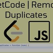 LeetCode Remove Duplicates From Sorted Array JavaScript