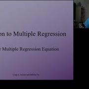 Introduction To Multiple Regression Part 1