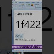 Turtle Symbol In MS Word Viral Trending Reels Symbols Computer Microsoftword Shorts
