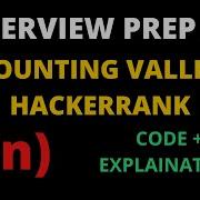 Counting Valleys Hackerrank Solution Cpp