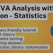 One Way Two Way ANOVA Analysis With Python Statistics