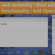 Blazor Web Assembly Bind Add Form Add Functionality Add Operation