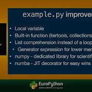 Writing Faster Python 3 Presented By Sebastian Witowski