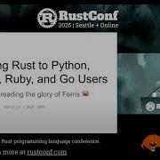 Sam Lijin Shipping Rust To Python Typescript And Ruby Users RustConf 2025