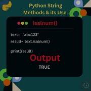 Exploring Python String Methods Isalnum Python Coding Interview Pythontutorial