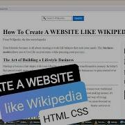 Create A Website Like Wikipedia Using HTML CSS Full Web Design Tutorial And Project