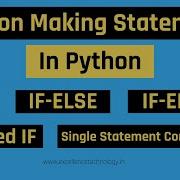 Decision Making Statements In Python IF IF ELSE IF ELIF Ladder And Nested If Statement In Python