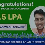 Our Student Mr Prasad Waghachaure Got 3 5LPA Full Stack Development Job Placement From YessInfoTech